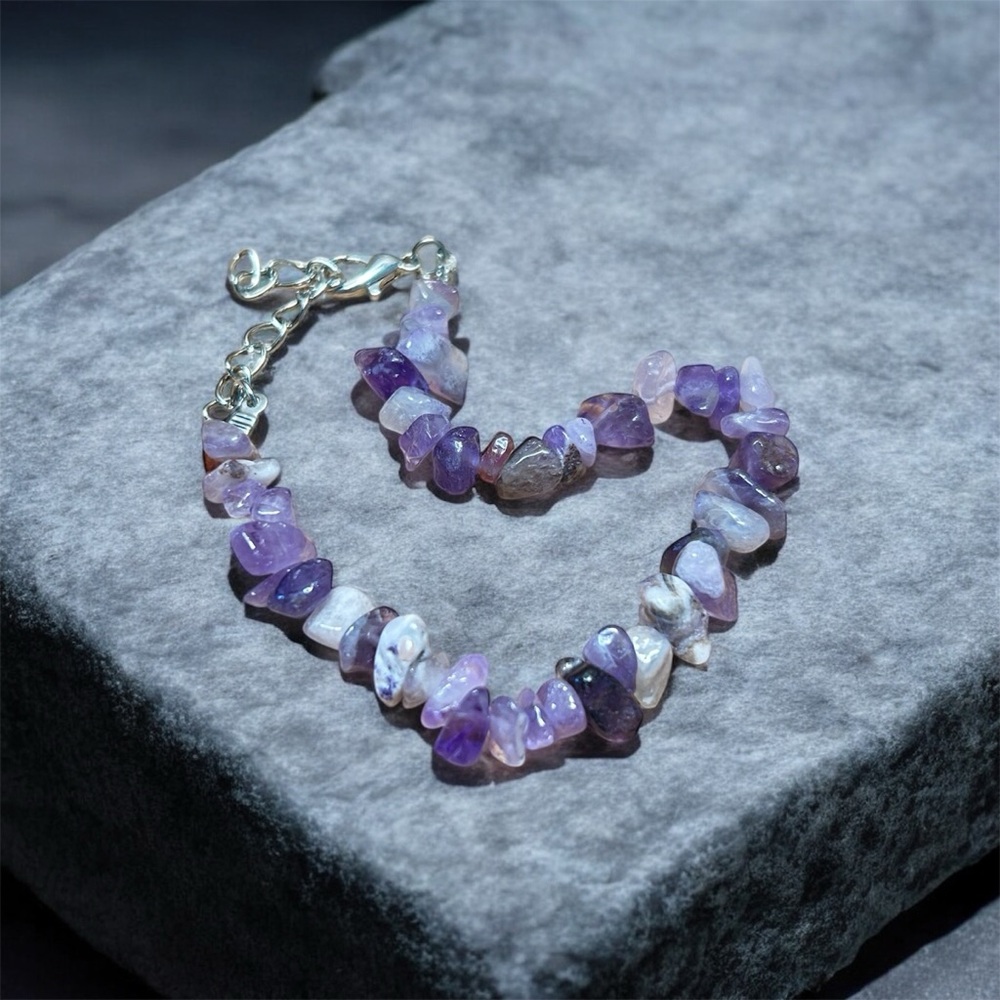 <CLEARANCE>Purple Crystal bracelet, 8.4” - Picture 2 of 2